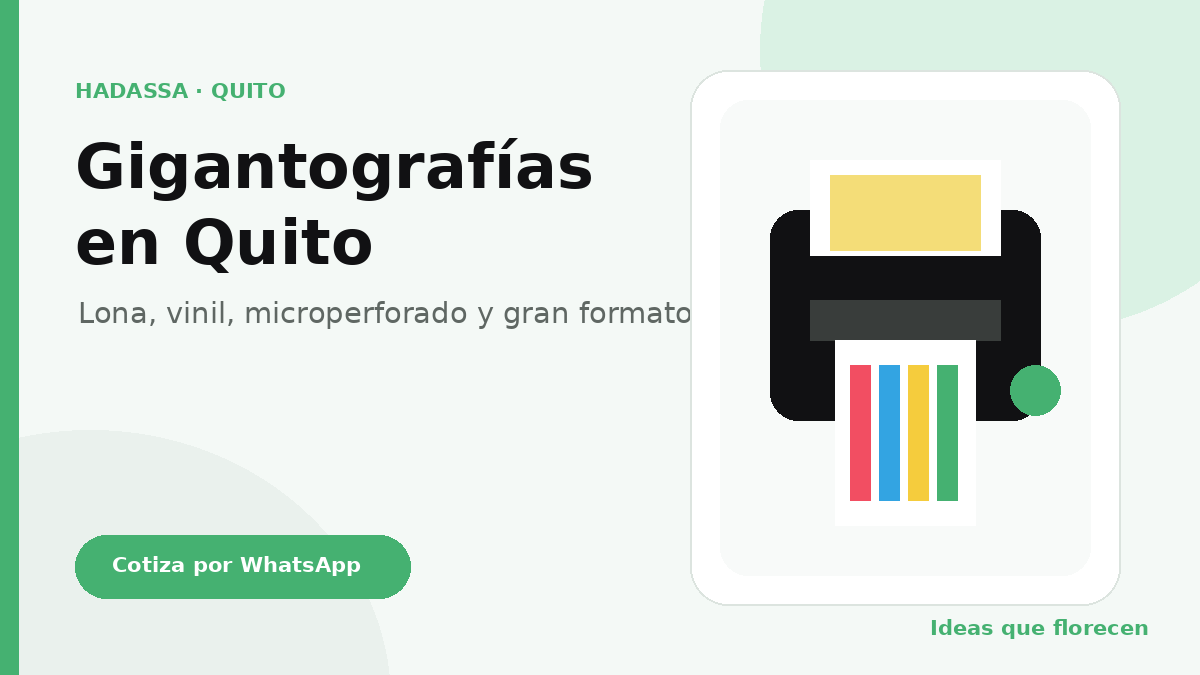 Gigantografías e impresión gran formato en Quito por Hadassa