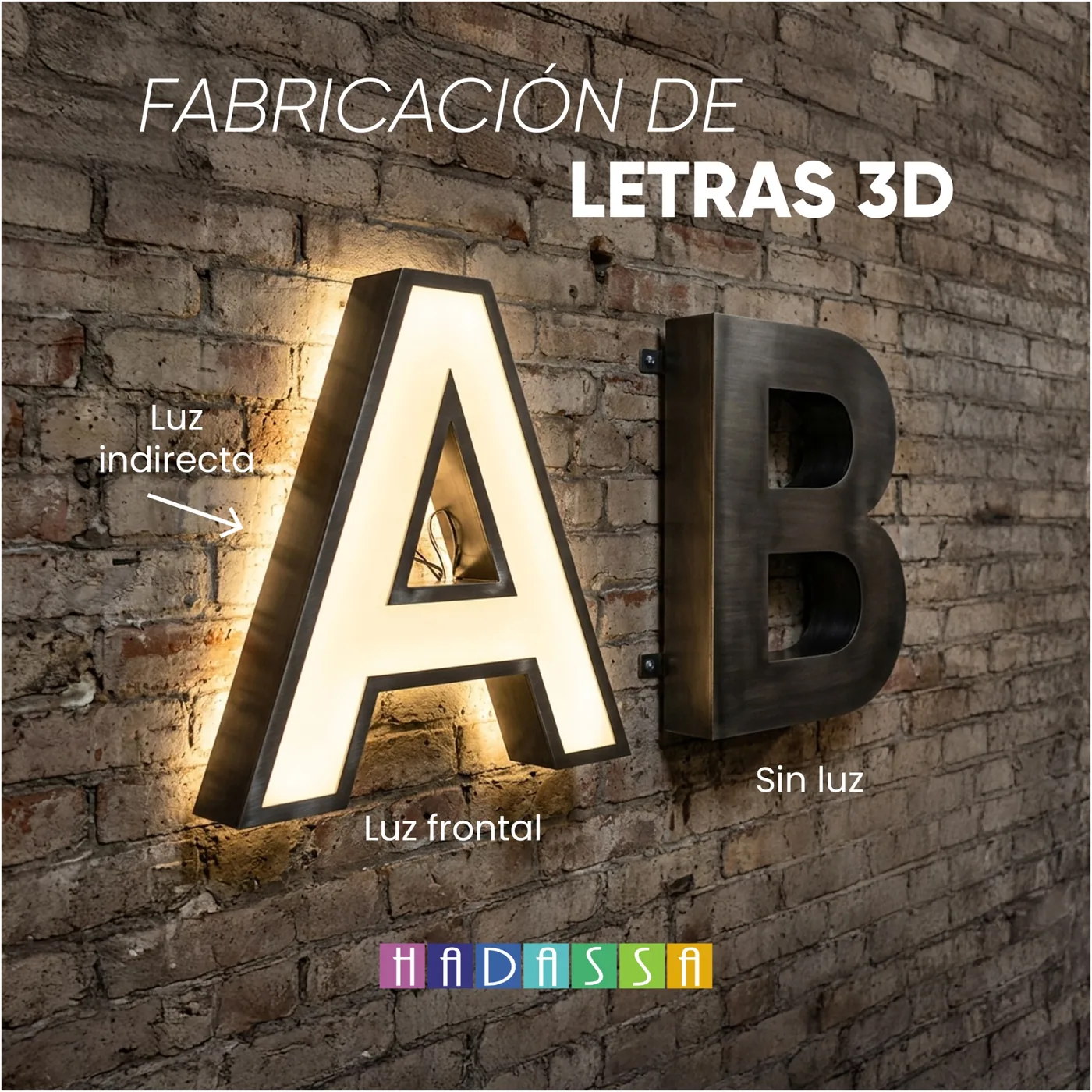 Letras 3D producidas por Hadassa