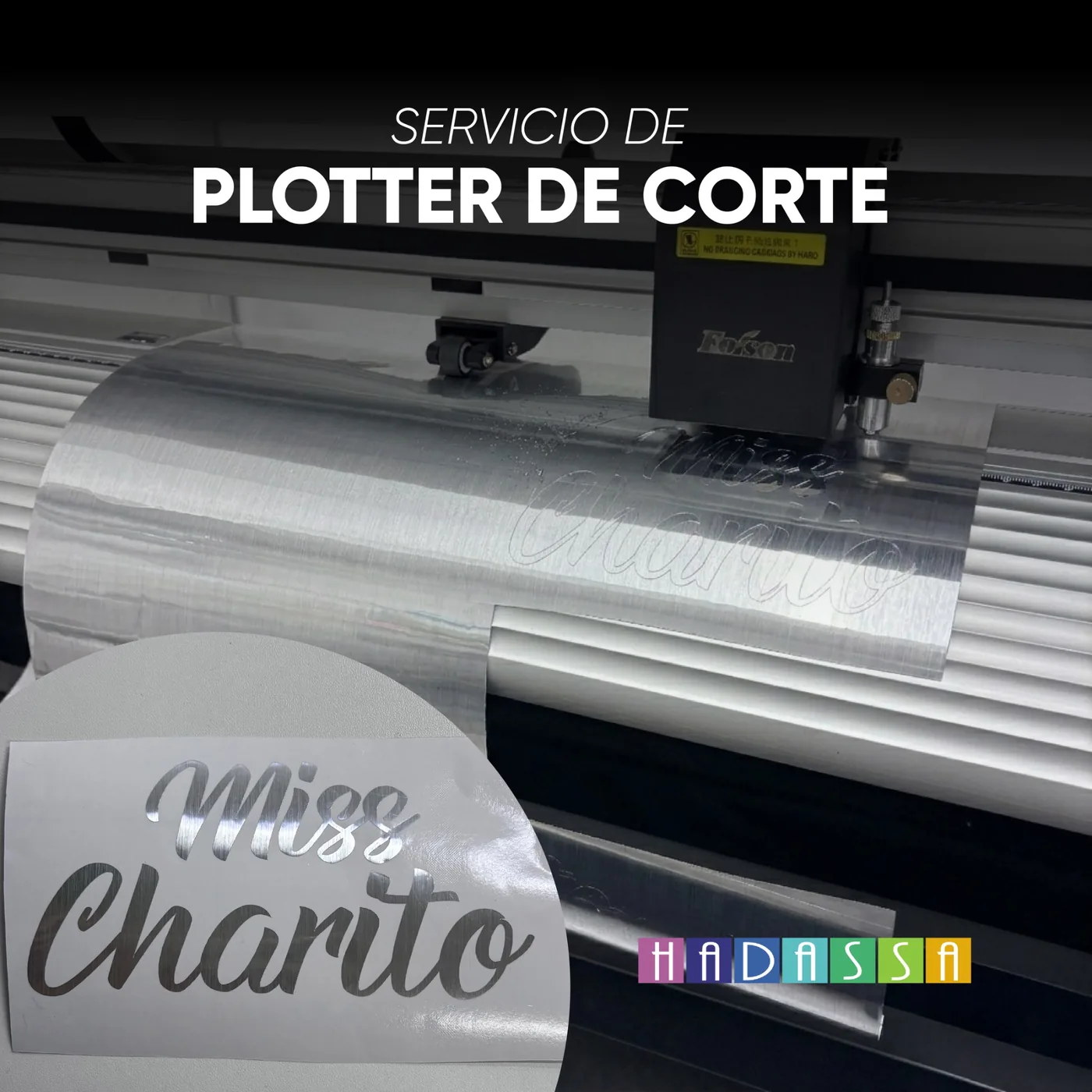 Servicio de plotter de corte realizado por Hadassa en Quito