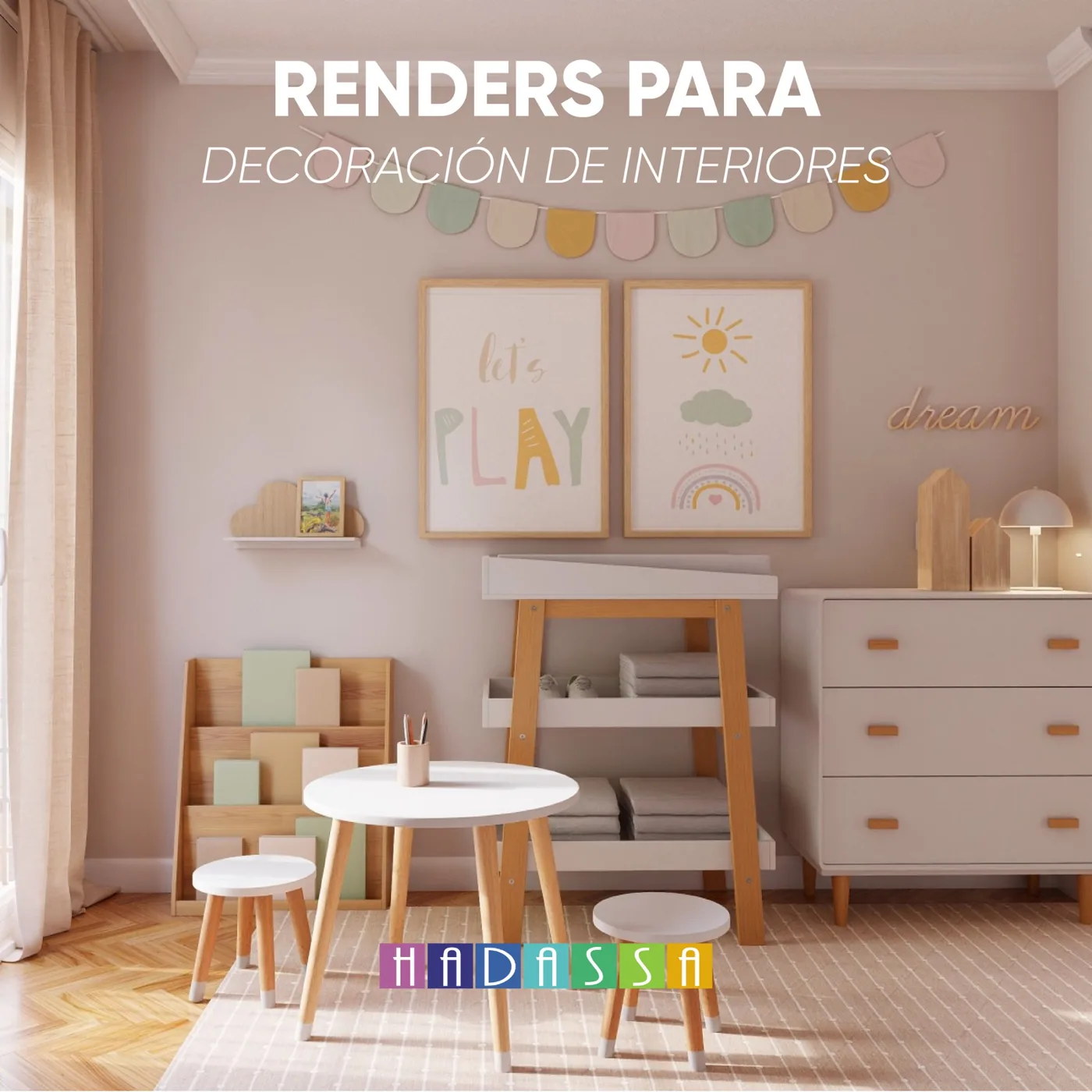 Propuesta de decoración de interiores realizada por Hadassa