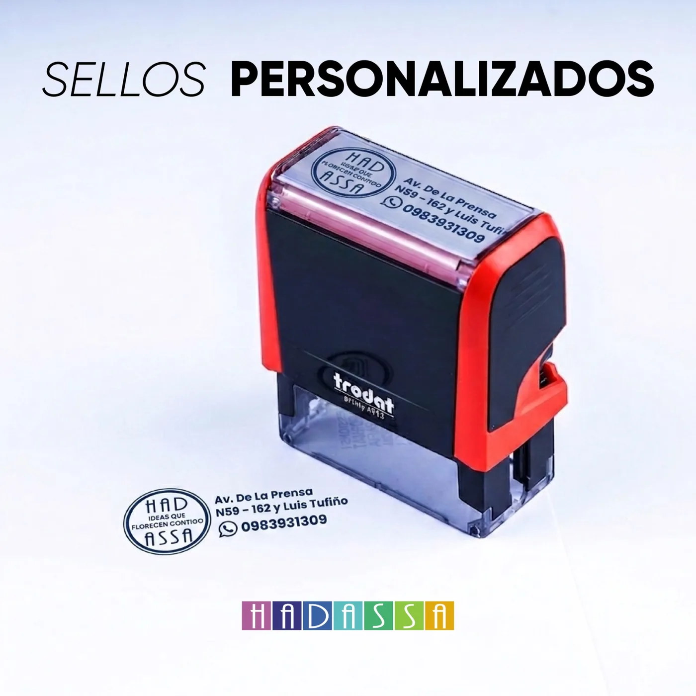 Sellos personalizados producidos por Hadassa