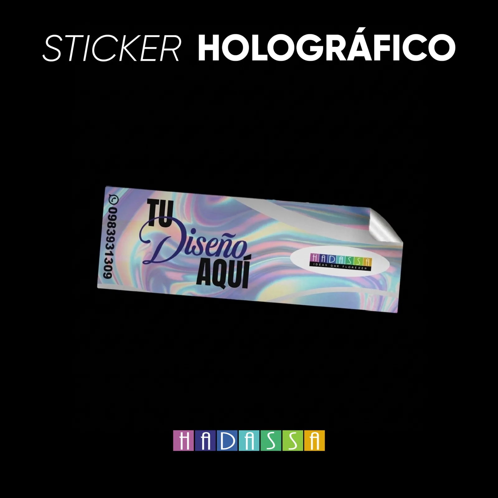 Sticker holográfico personalizado