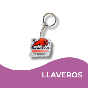 Llaveros personalizados en Acrílico con fondo blanco.
