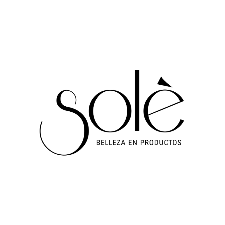 Logo de Solé Belleza en Productos, fondo blanco.