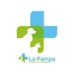 Logo de La Pampa Clínica Veterinaria, fondo blanco.