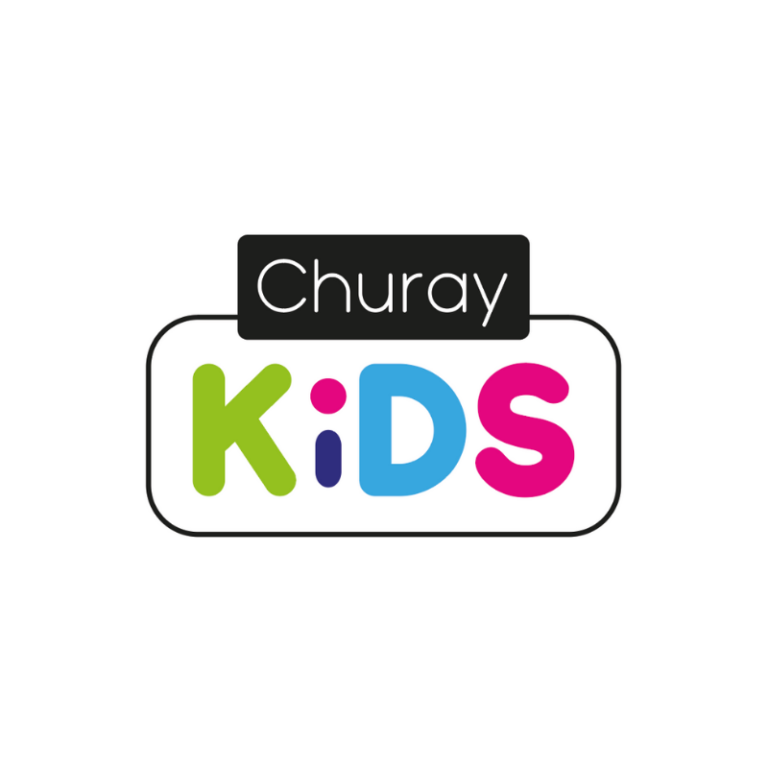 Logo de Churay Kids, fondo blanco.