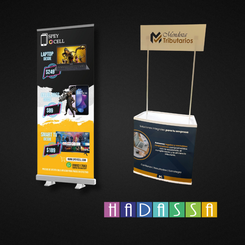 Nuestra tienda de productos Roll up Spey Cell y Stand Mendoza Tributarios