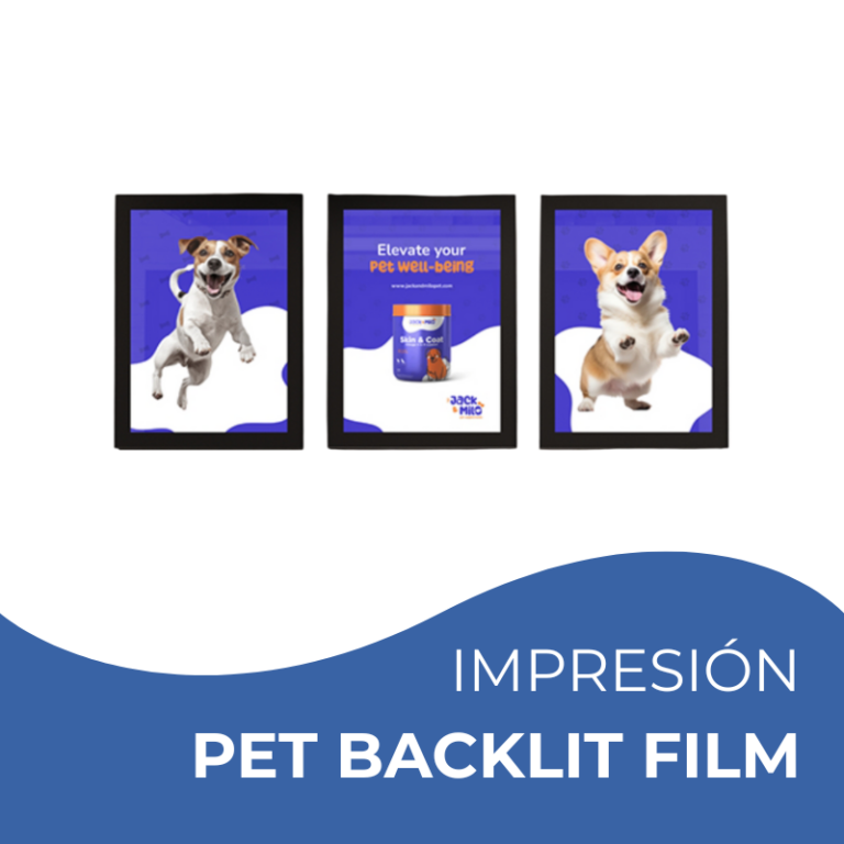 Producto Impresión en Pet Backlit Film para letreros iluminados.